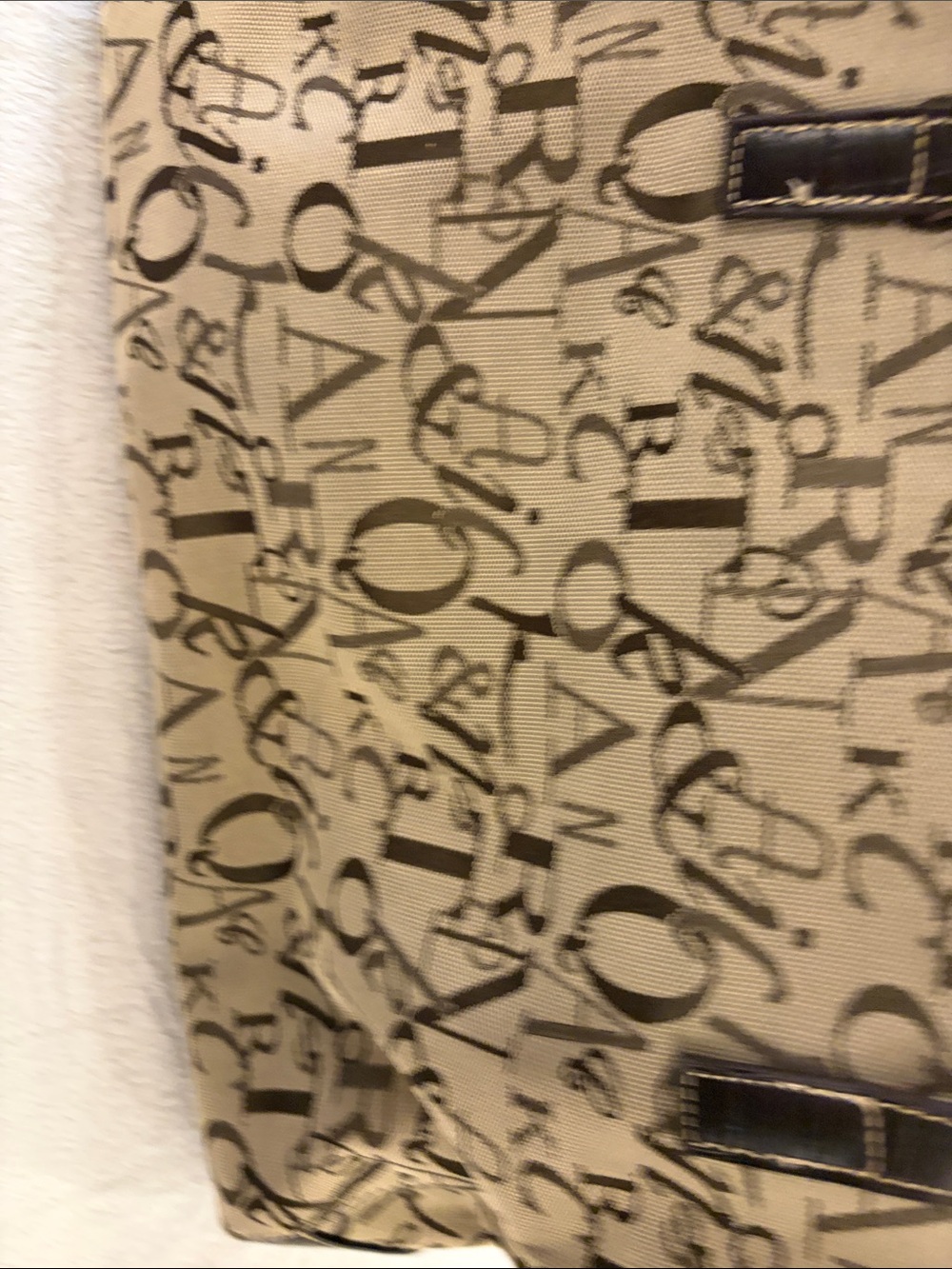 Vintage Sag Harbor Beige and Brown Logo Tote Bag - Picture 6 of 11